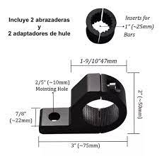 ABRAZADERAS CLAMPS PARA MONTAR LUCES AUX